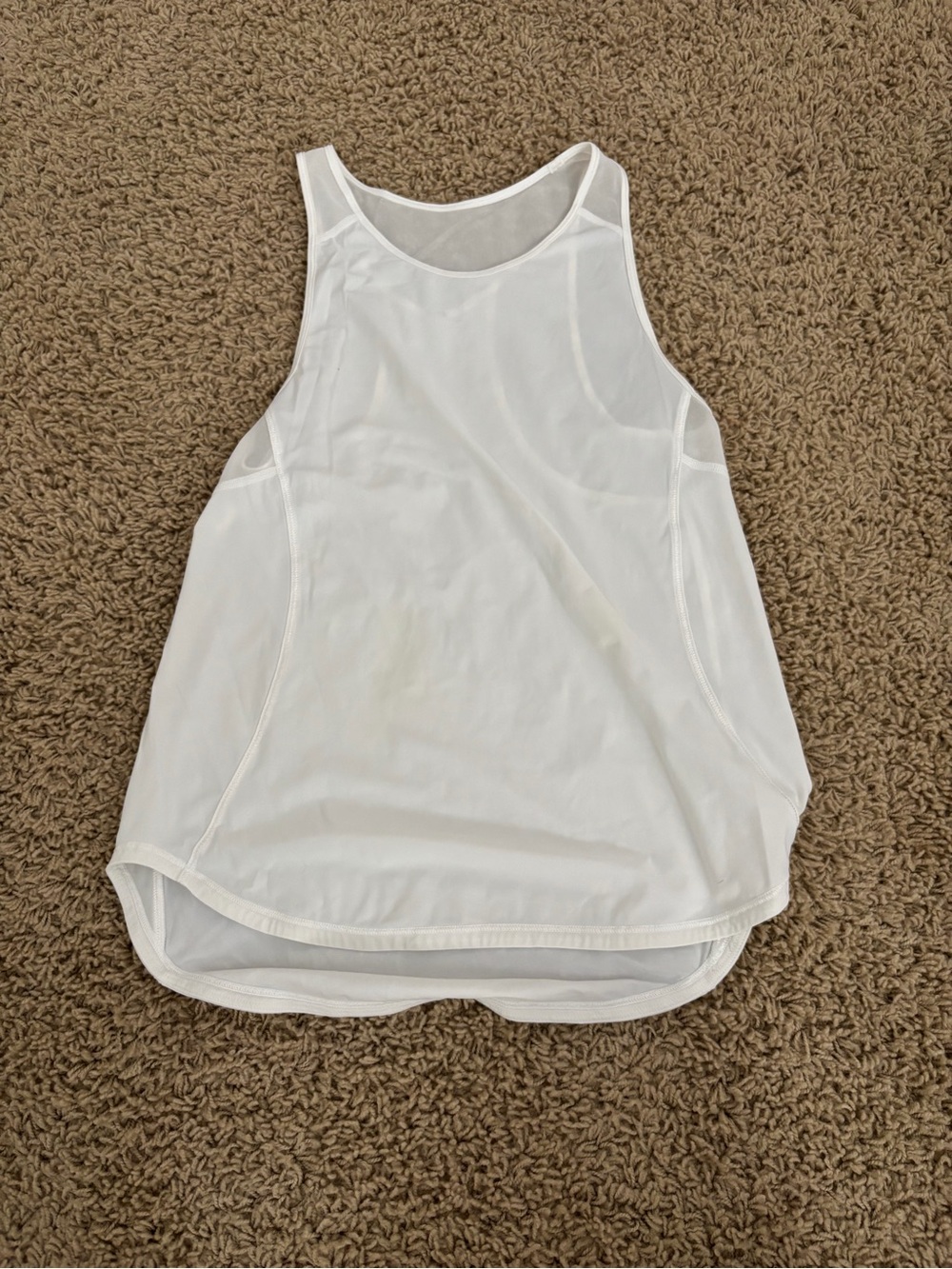 Lululemon White Women's Mesh Racerback Tank Top